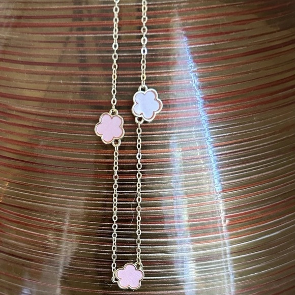 Cherry Blossom Pink Flower Design Copper Necklace - Picture 2 of 6